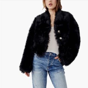 NWT Free People Faux Fur Jacket